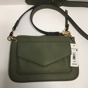 NWT Massini olive green crossbody purse